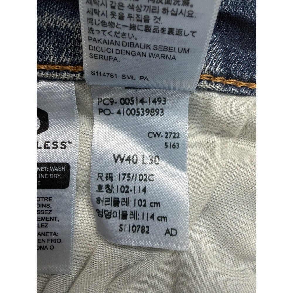 Levis 514 Straight‎ Fit Jeans Stretch Color Rinsed Blue 005141493 Men's 40x30 - Picture 10 of 14